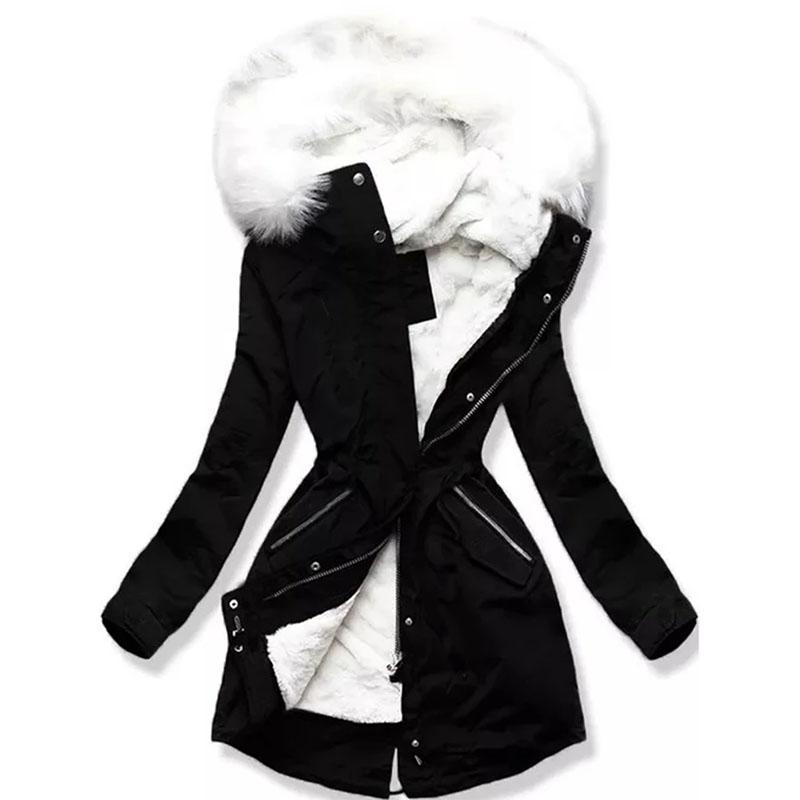 Hooded Warm Plus Fleece Parka Coat