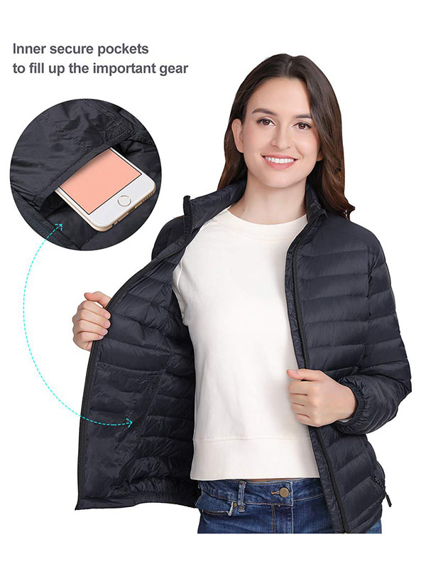 Women's short parka winter jacket