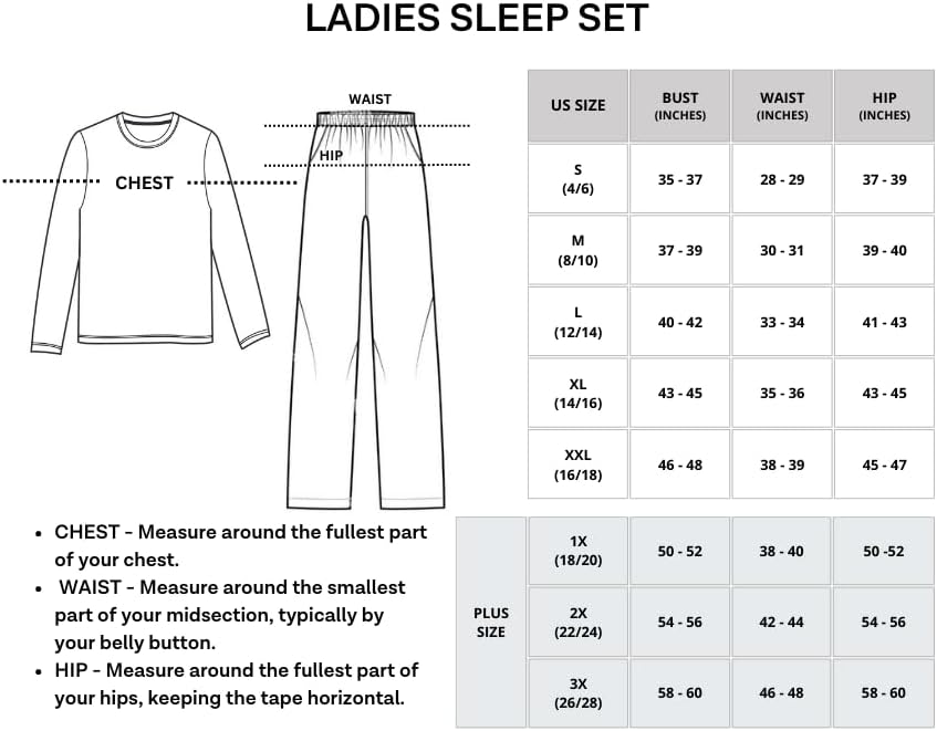 2 Pack: Women’s Pajama Set Super-Soft Short & Long Sleeve Top With Pants (Available In Plus Size)