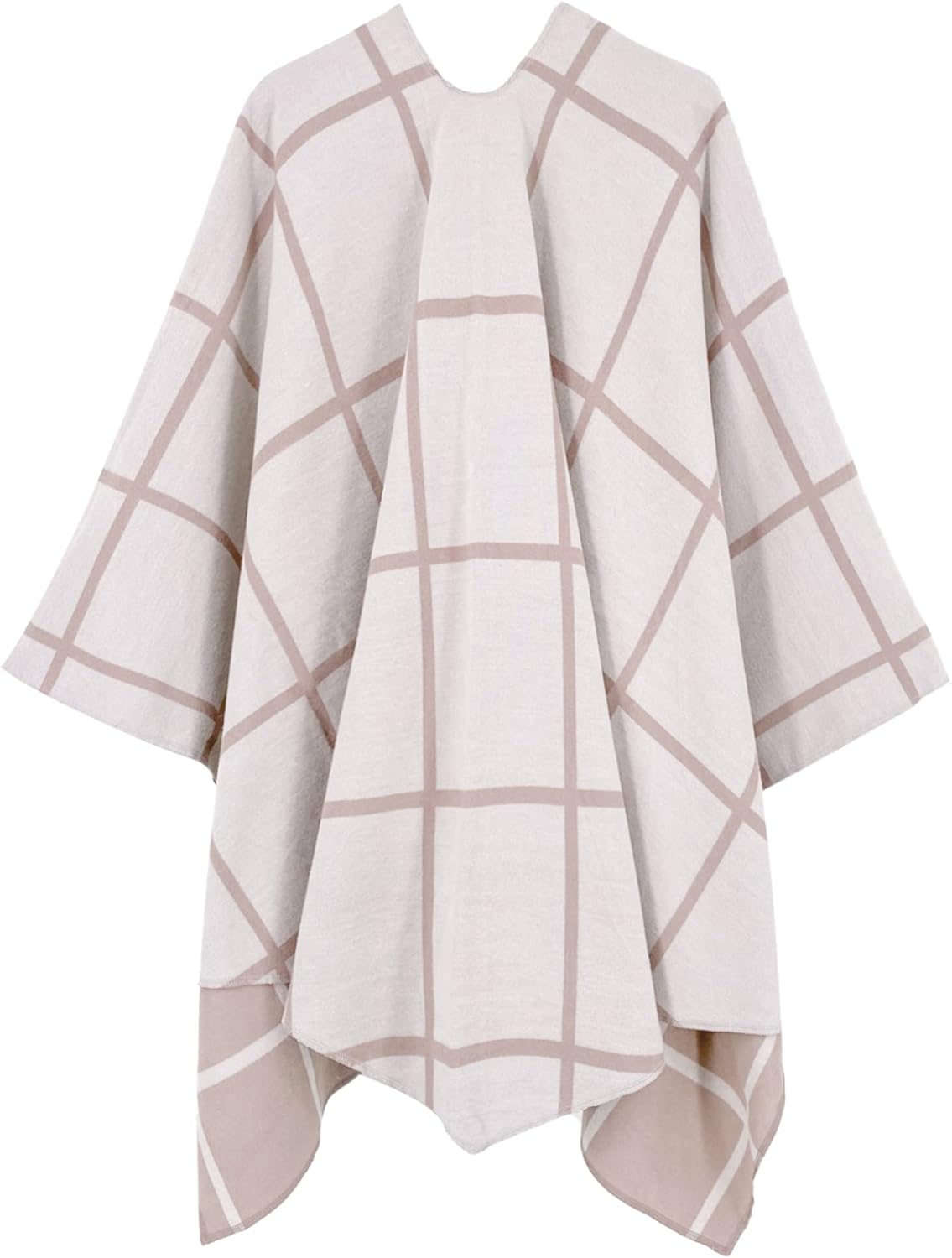 Women's Shawl Wrap Poncho Ruana Cape Open Front Cardigan Shawls for Fall Winter