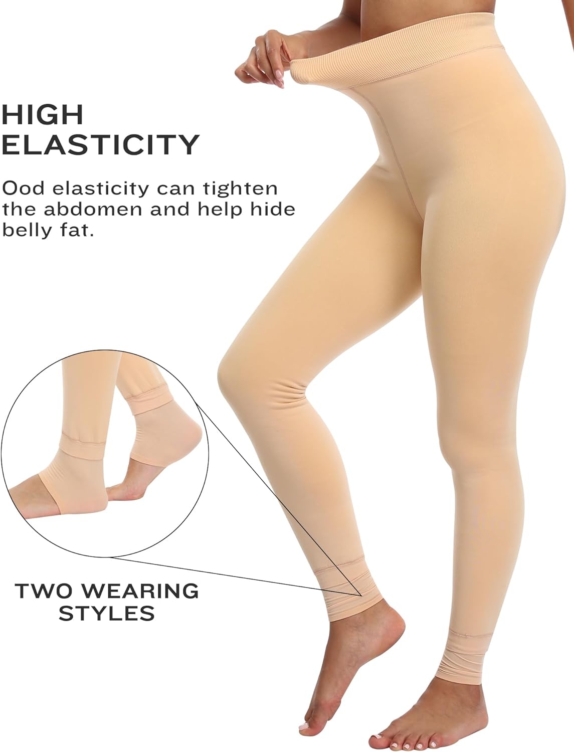 Fleece Lined Winter Warm Leggings for Women Thick Thermal Velvet Tights