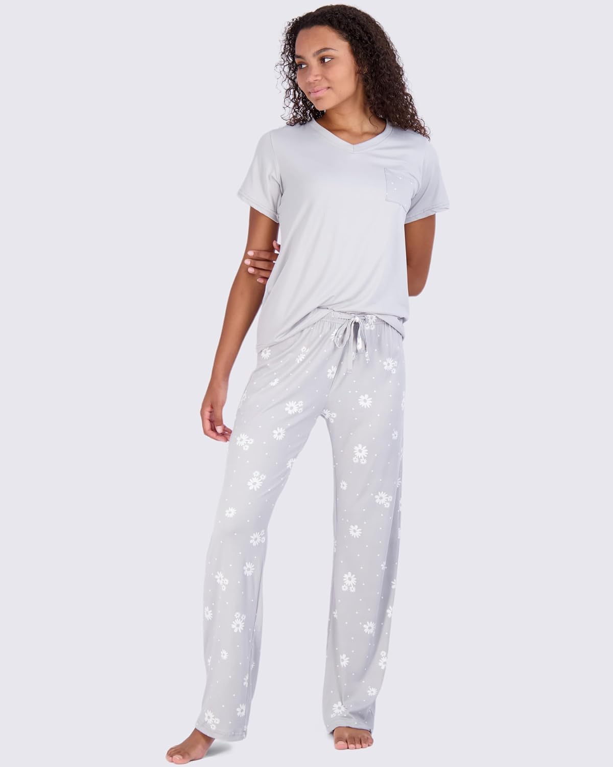 2 Pack: Women’s Pajama Set Super-Soft Short & Long Sleeve Top With Pants (Available In Plus Size)