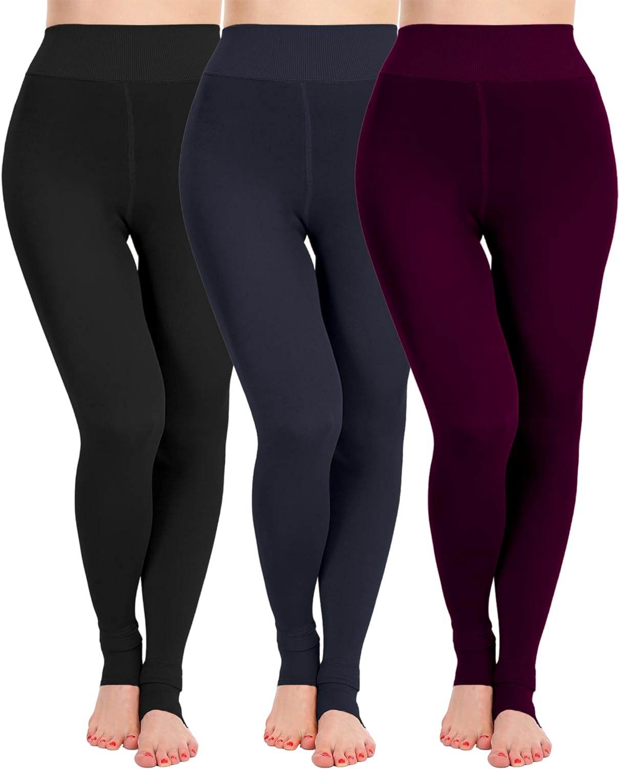 Fleece Lined Winter Warm Leggings for Women Thick Thermal Velvet Tights