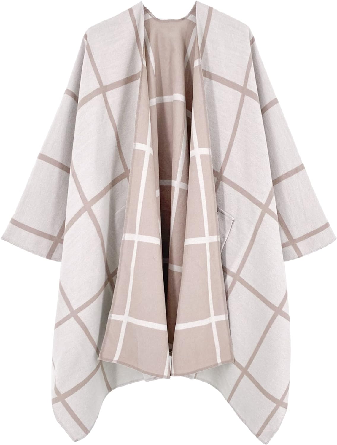 Women's Shawl Wrap Poncho Ruana Cape Open Front Cardigan Shawls for Fall Winter