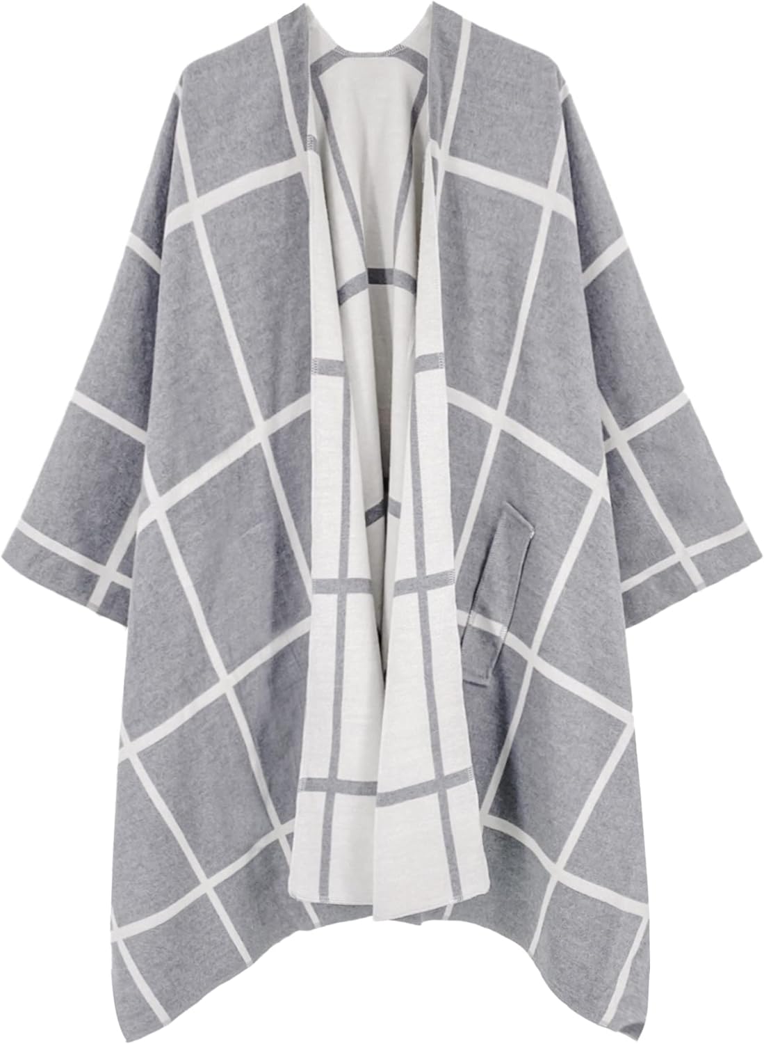 Women's Shawl Wrap Poncho Ruana Cape Open Front Cardigan Shawls for Fall Winter