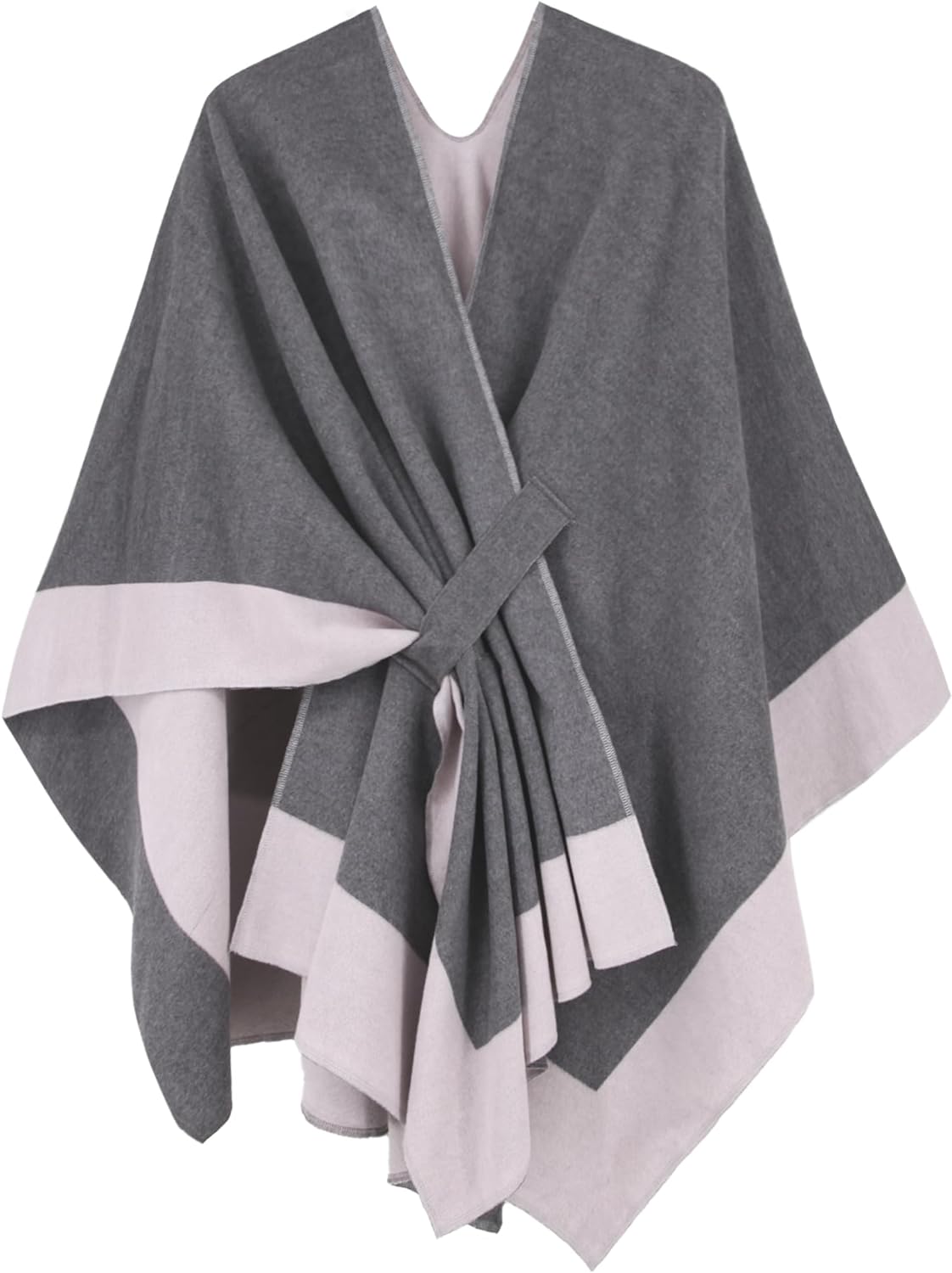 Women's Shawl Wrap Poncho Ruana Cape Open Front Cardigan Shawls for Fall Winter