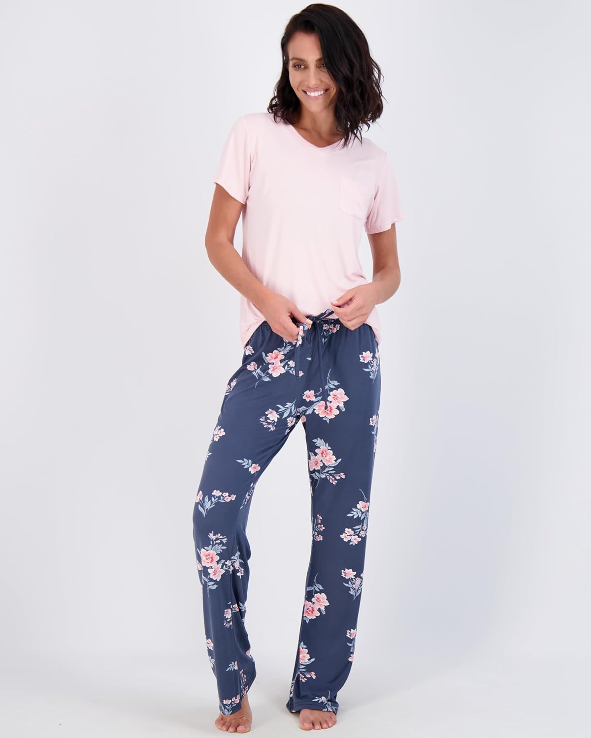 2 Pack: Women’s Pajama Set Super-Soft Short & Long Sleeve Top With Pants (Available In Plus Size)