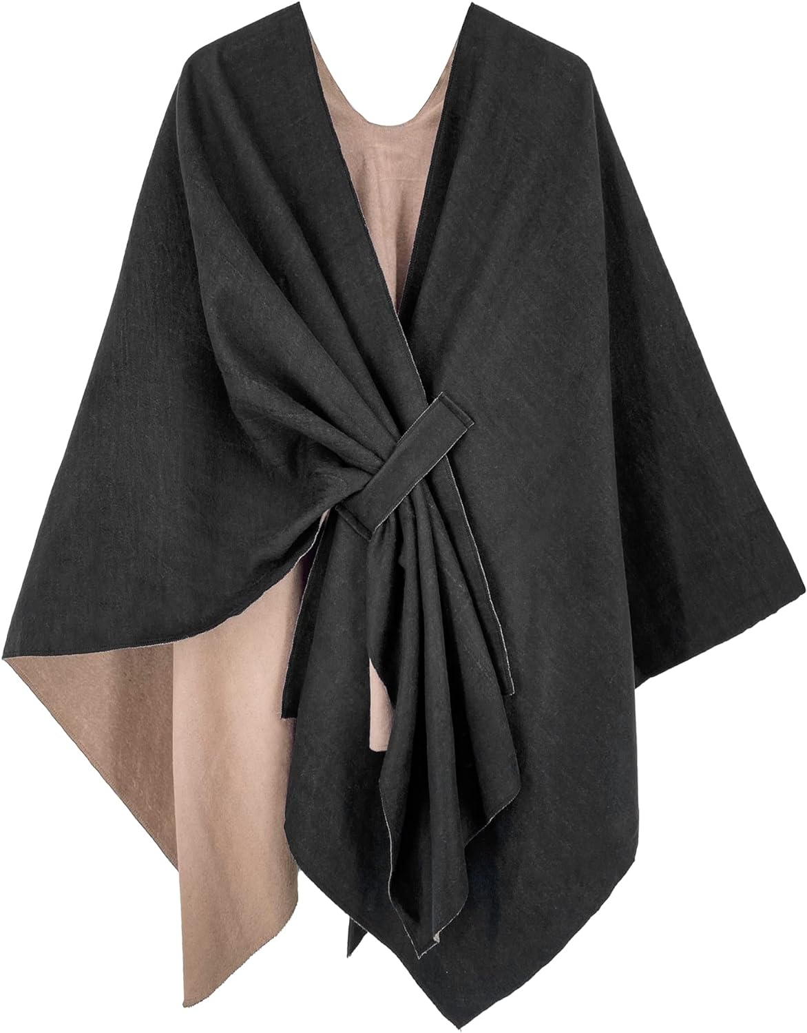 Women's Shawl Wrap Poncho Ruana Cape Open Front Cardigan Shawls for Fall Winter