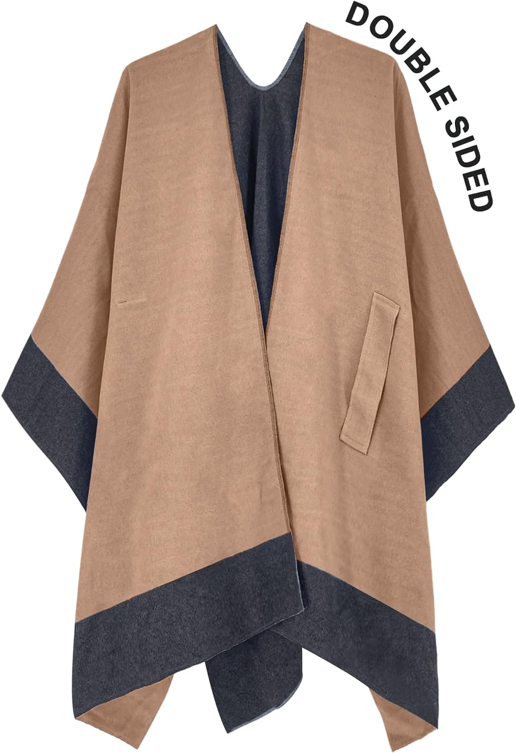 Women's Shawl Wrap Poncho Ruana Cape Open Front Cardigan Shawls for Fall Winter