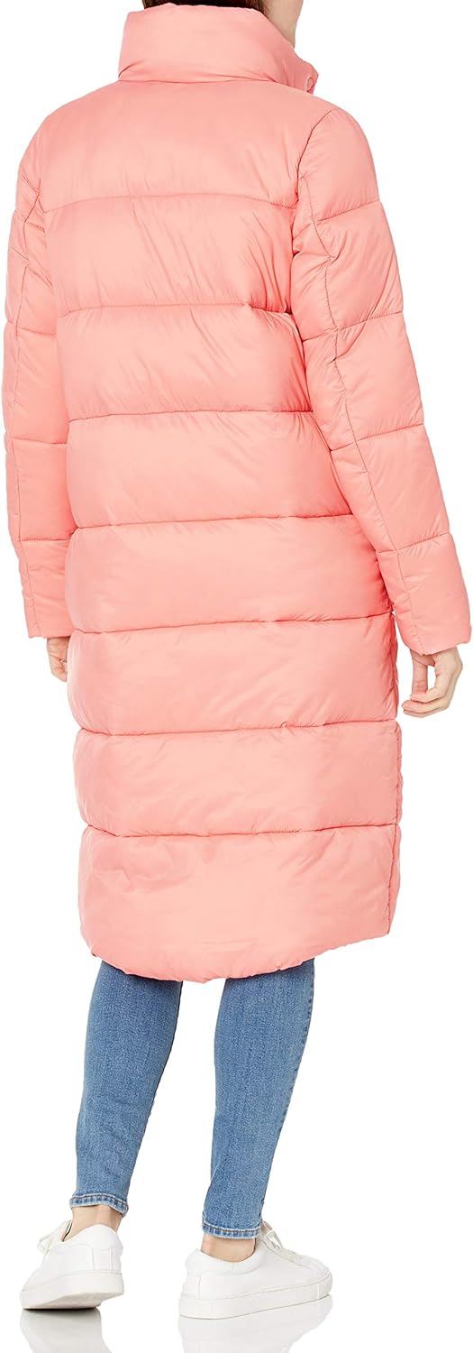 Women's Lightweight Water-Resistant Longer Length Cocoon Puffer Coat