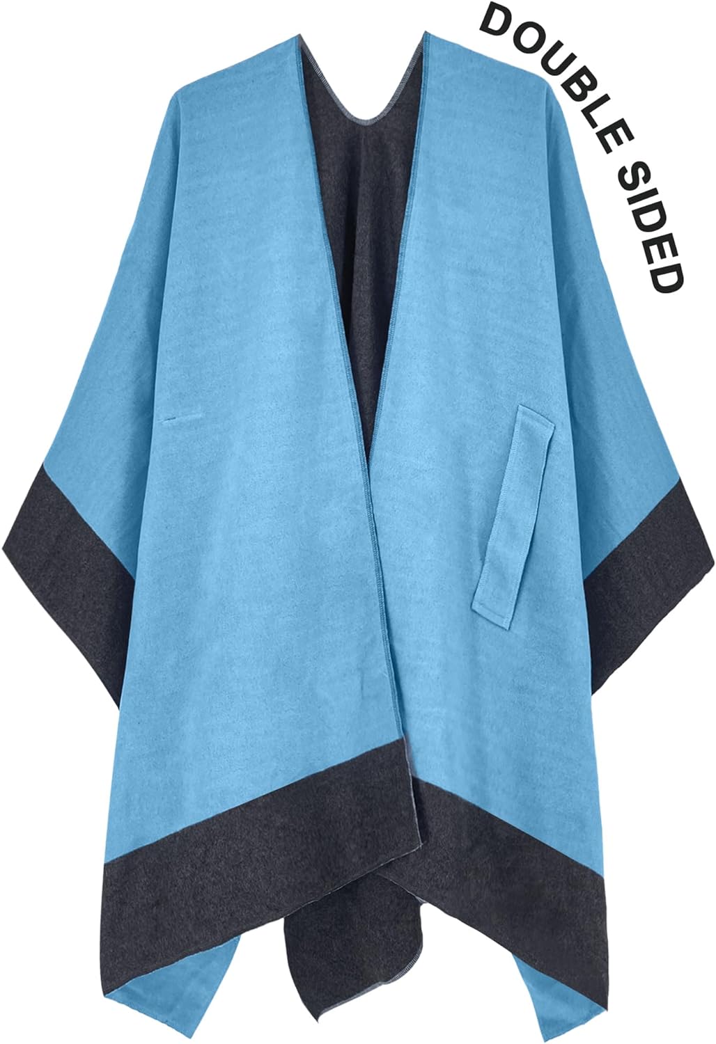 Women's Shawl Wrap Poncho Ruana Cape Open Front Cardigan Shawls for Fall Winter
