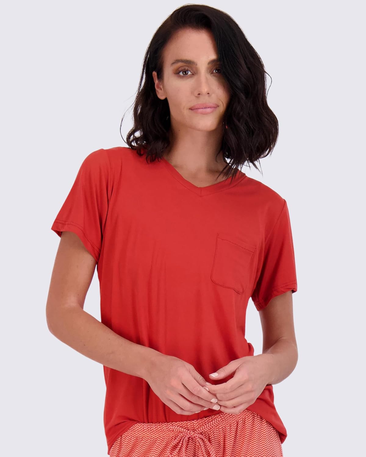 Real Essentials 2 Pack: Women’s Pajama Set Super-Soft Short & Long Sleeve Top With Pants (Available In Plus Size)