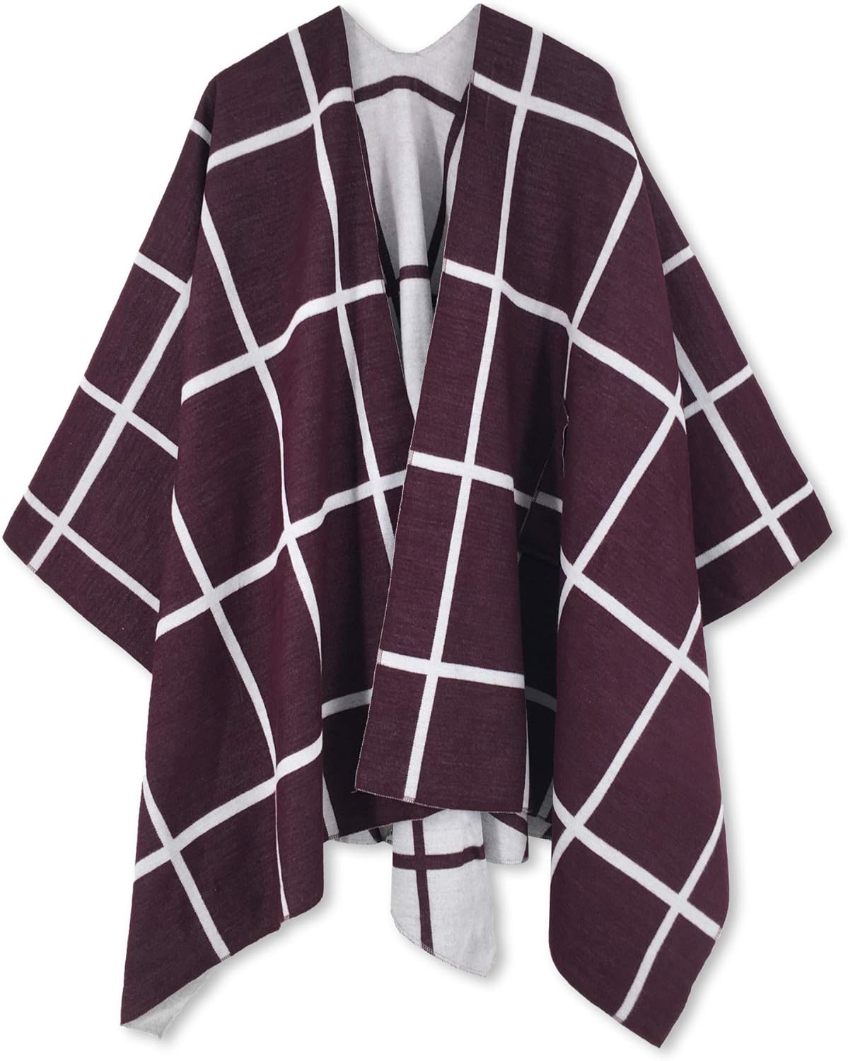 Women's Shawl Wrap Poncho Ruana Cape Open Front Cardigan Shawls for Fall Winter