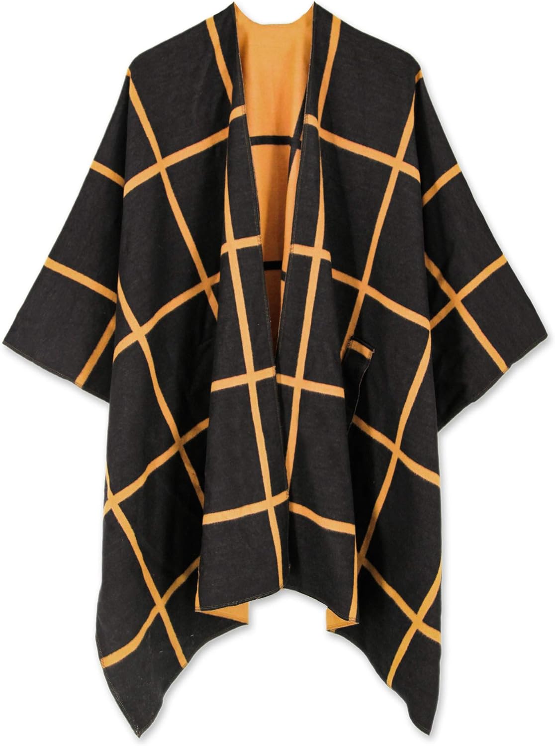 Women's Shawl Wrap Poncho Ruana Cape Open Front Cardigan Shawls for Fall Winter