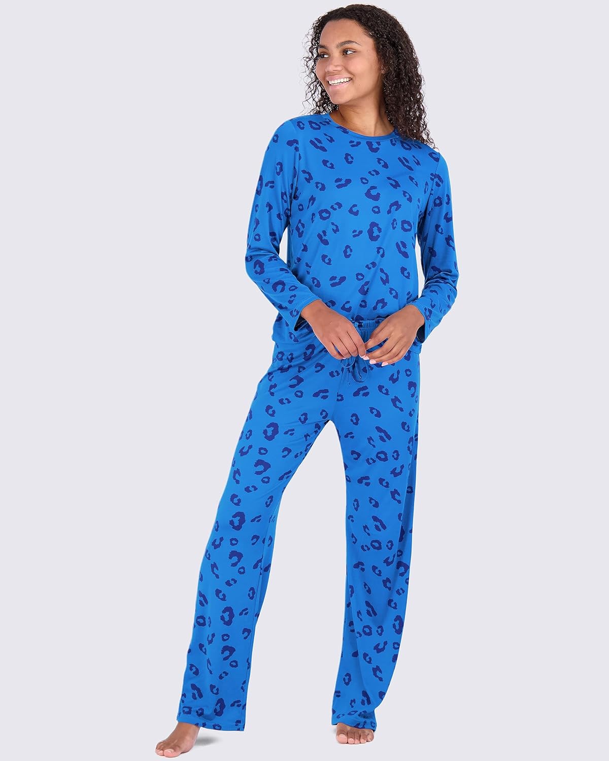 Real Essentials 2 Pack: Women’s Pajama Set Super-Soft Short & Long Sleeve Top With Pants (Available In Plus Size)