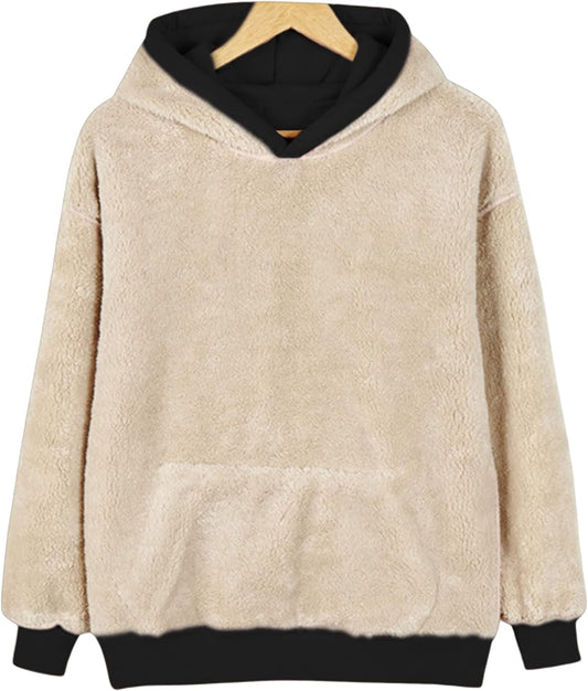 Women's Winter Hoodies Pullover Sherpa Fleece Warm Heavyweight Sweatshirt