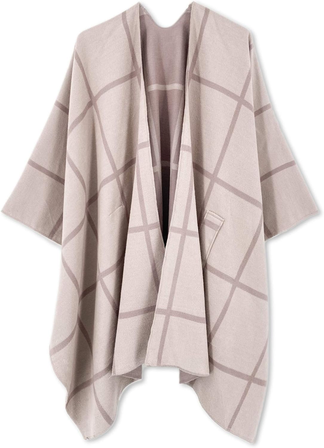 Women's Shawl Wrap Poncho Ruana Cape Open Front Cardigan Shawls for Fall Winter