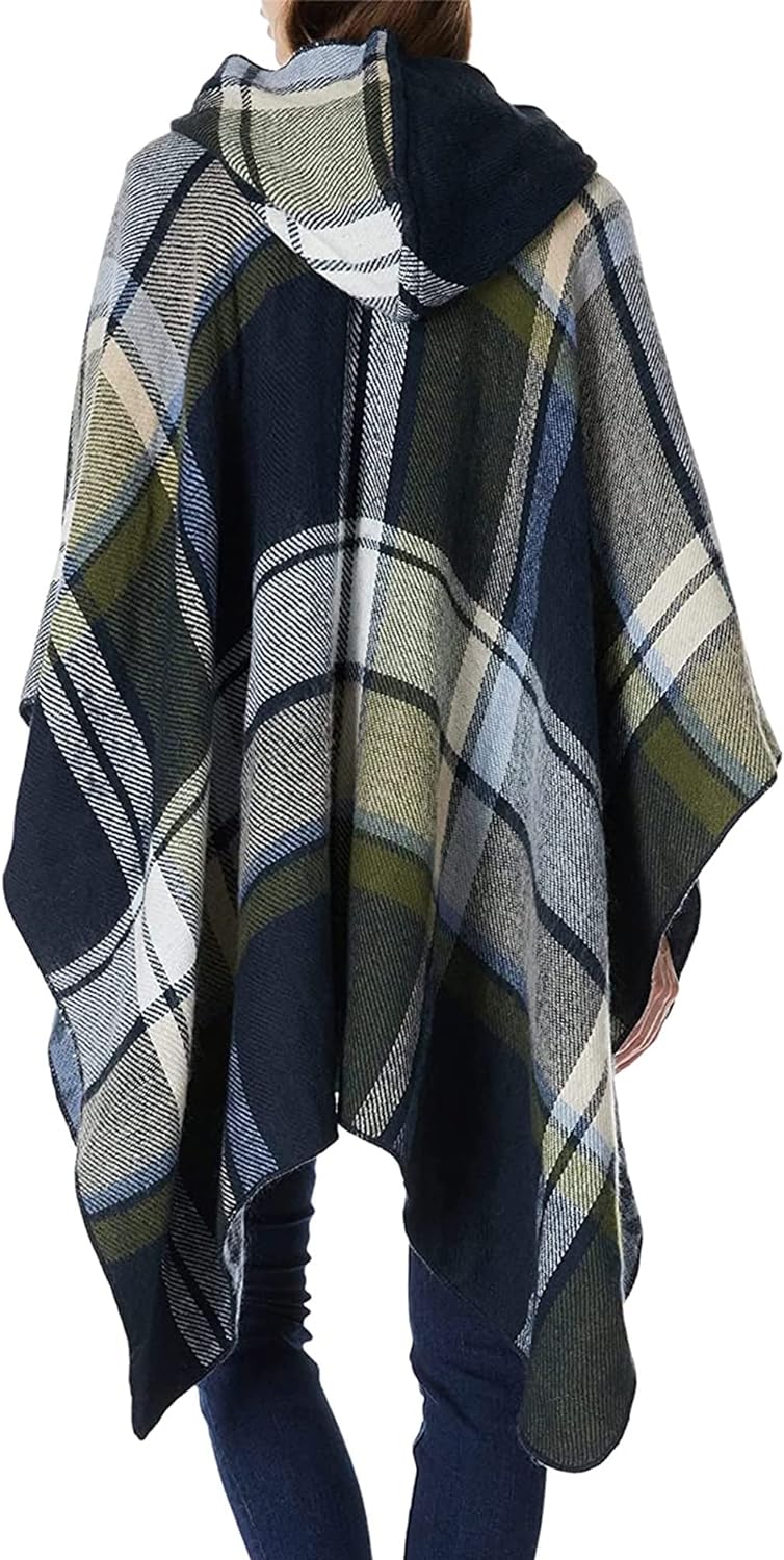 Women's Shawl Wrap Poncho Ruana Cape Open Front Cardigan Shawls for Fall Winter