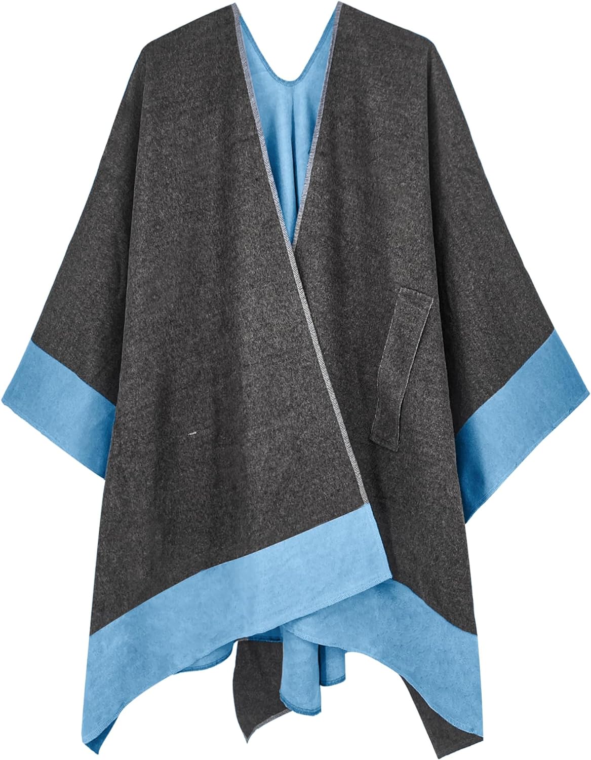 Women's Shawl Wrap Poncho Ruana Cape Open Front Cardigan Shawls for Fall Winter