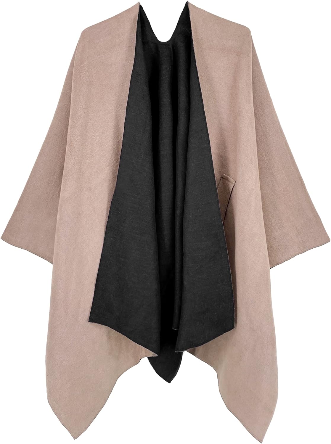 Women's Shawl Wrap Poncho Ruana Cape Open Front Cardigan Shawls for Fall Winter