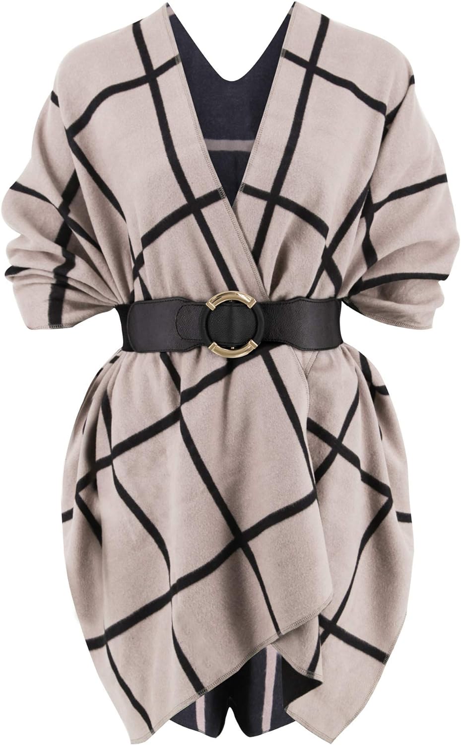 Women's Shawl Wrap Poncho Ruana Cape Open Front Cardigan Shawls for Fall Winter