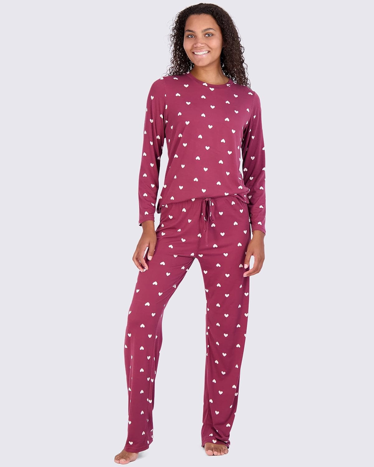 Real Essentials 2 Pack: Women’s Pajama Set Super-Soft Short & Long Sleeve Top With Pants (Available In Plus Size)