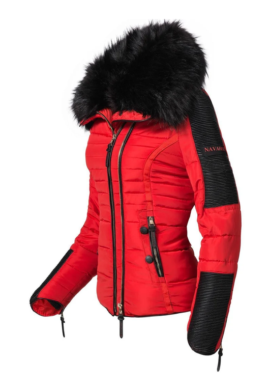 Women's   short parka coat red