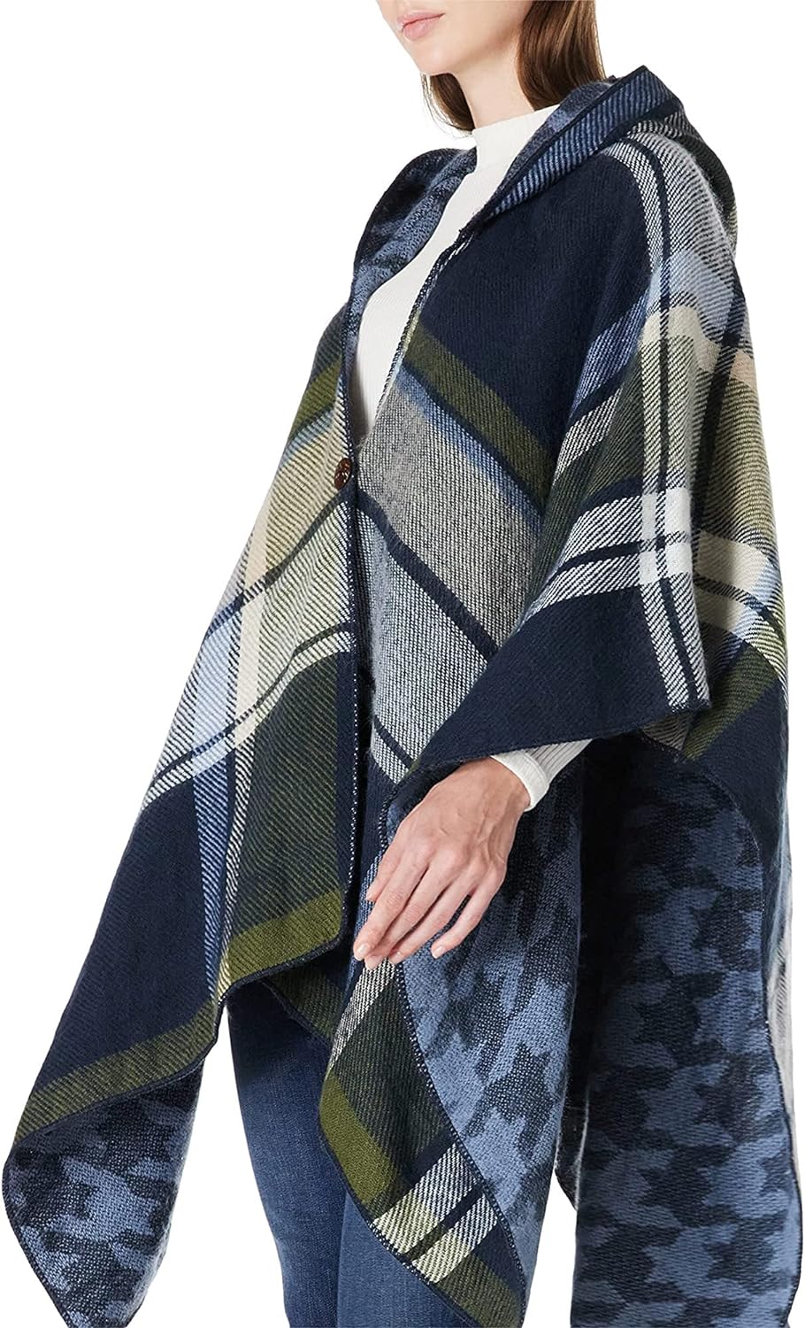 Women's Shawl Wrap Poncho Ruana Cape Open Front Cardigan Shawls for Fall Winter