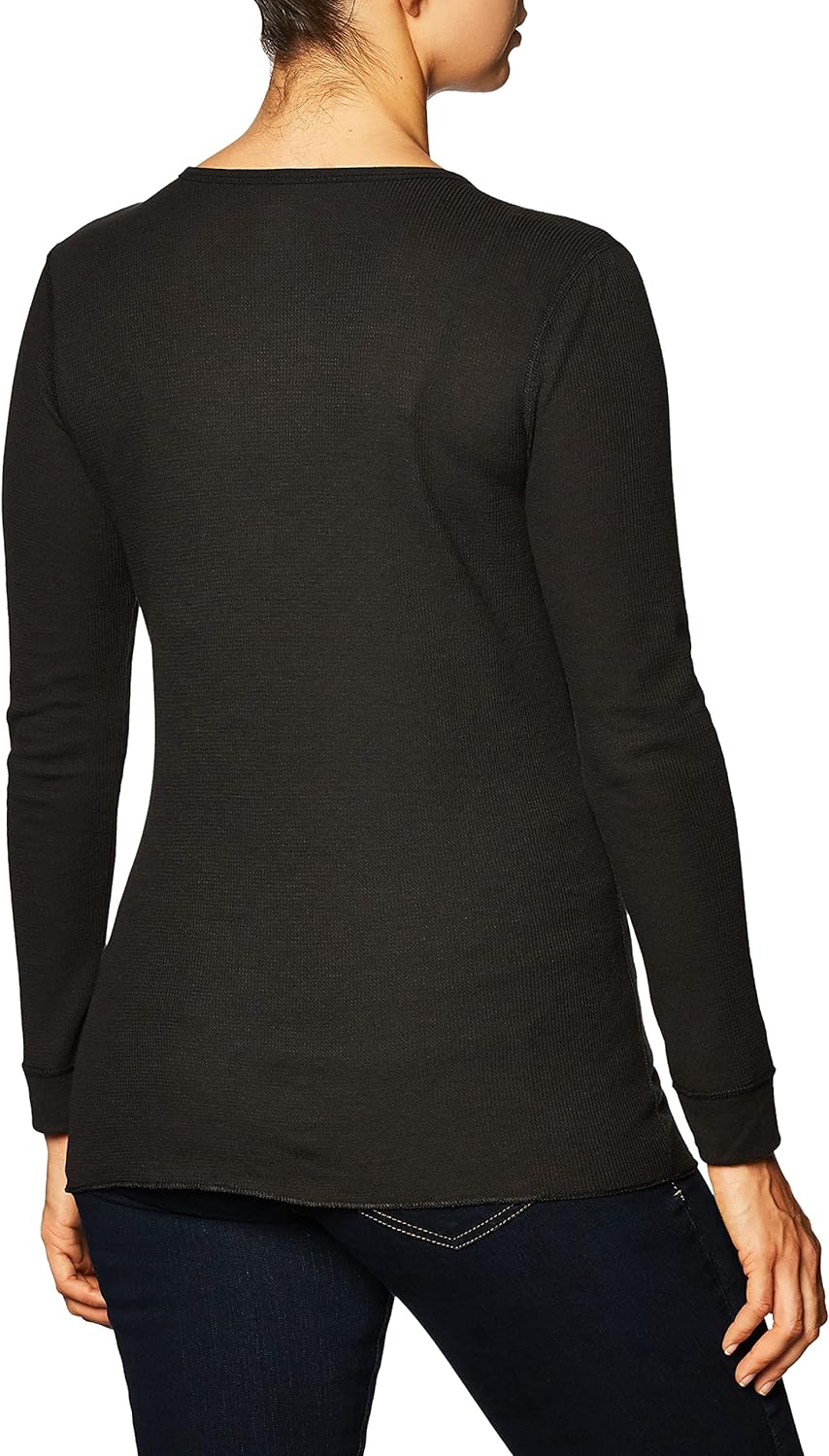 Women's Micro Waffle Thermal V-Neck
