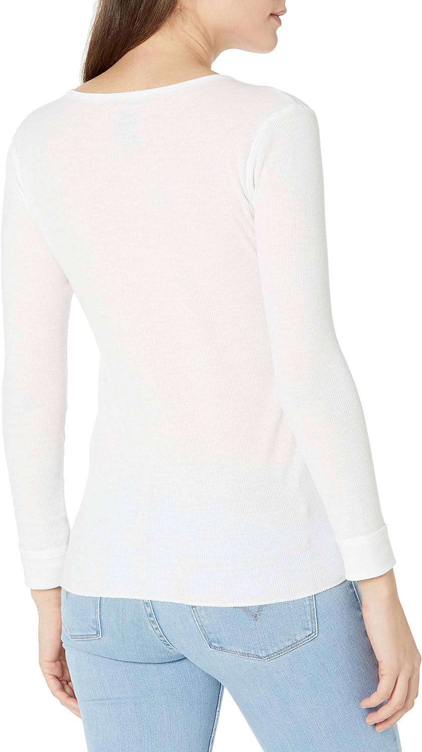 Women's Micro Waffle Thermal V-Neck