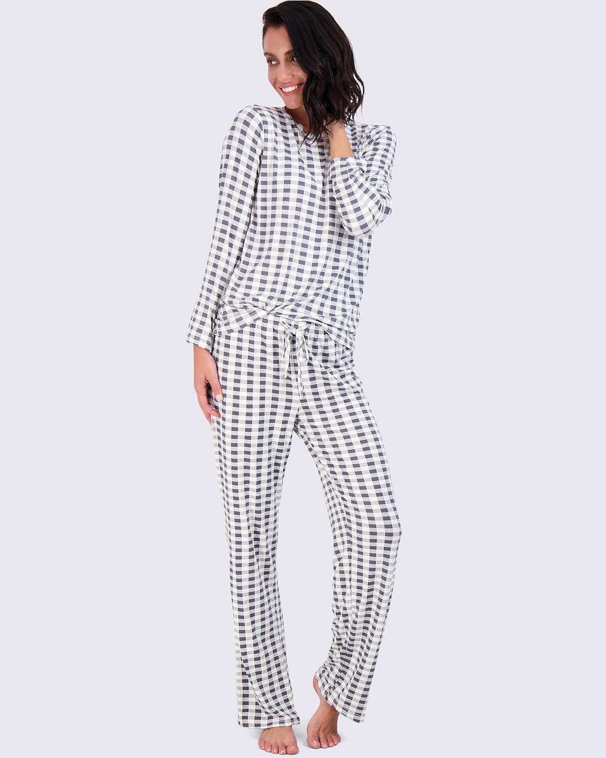 2 Pack: Women’s Pajama Set Super-Soft Short & Long Sleeve Top With Pants (Available In Plus Size)