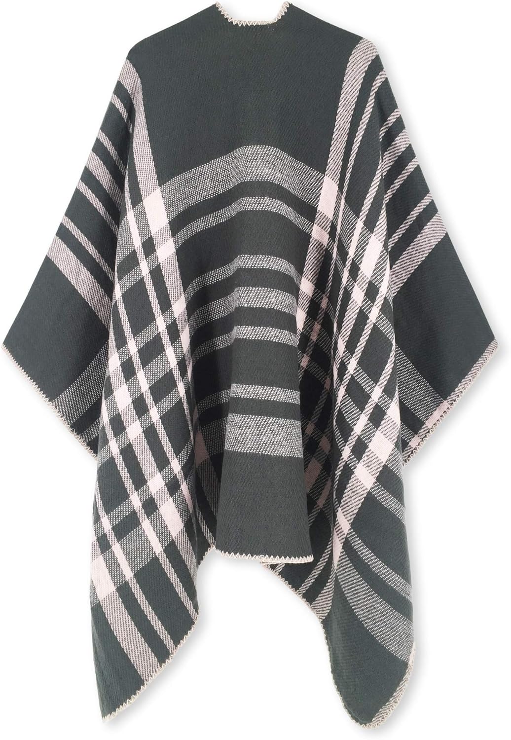 Women's Shawl Wrap Poncho Ruana Cape Open Front Cardigan Shawls for Fall Winter