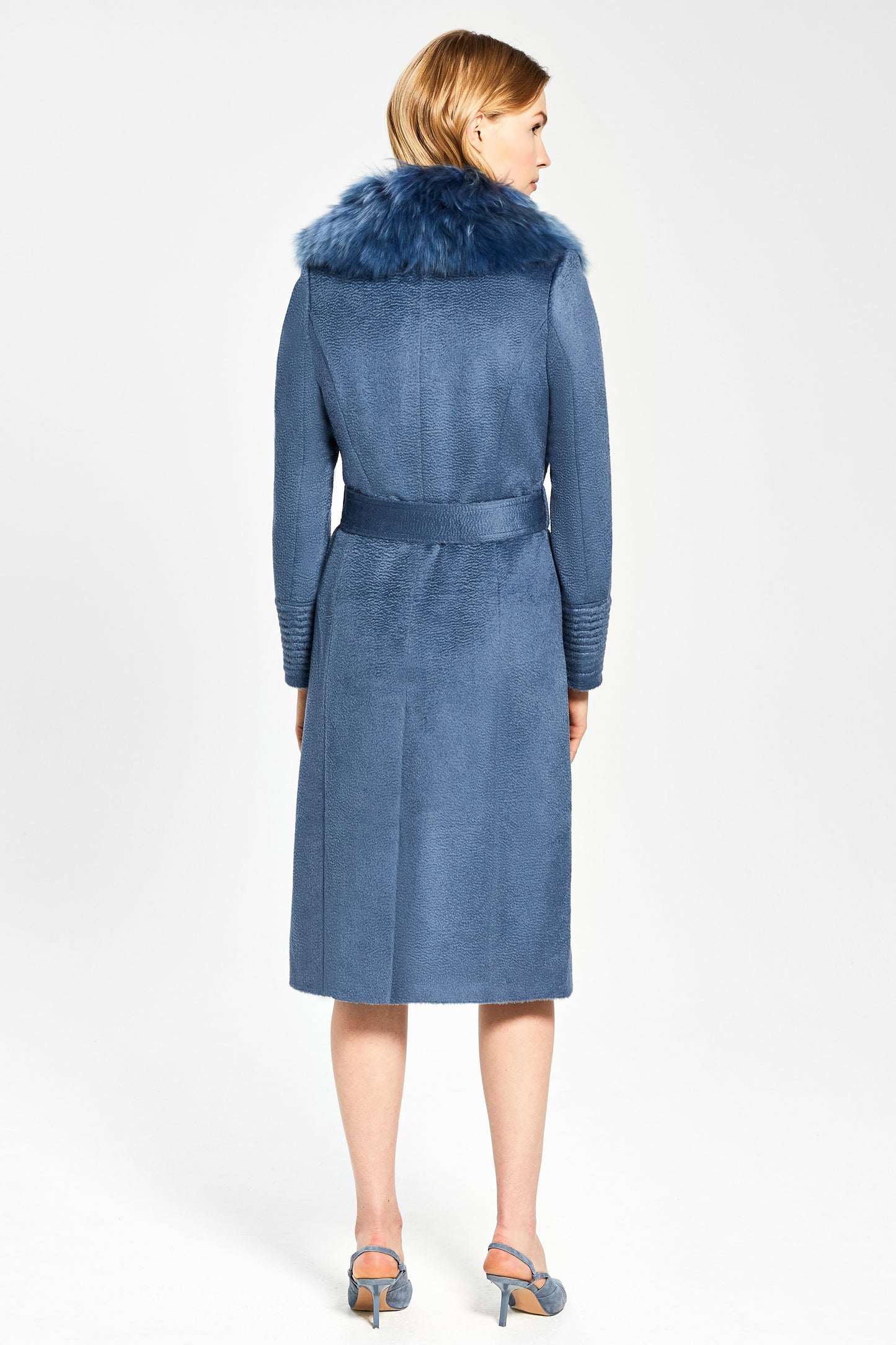 Long Coat with Fur Collar