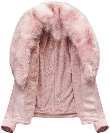 WOMEN'S SUEDE RAMONES WITH A POWDER -PINK FUR