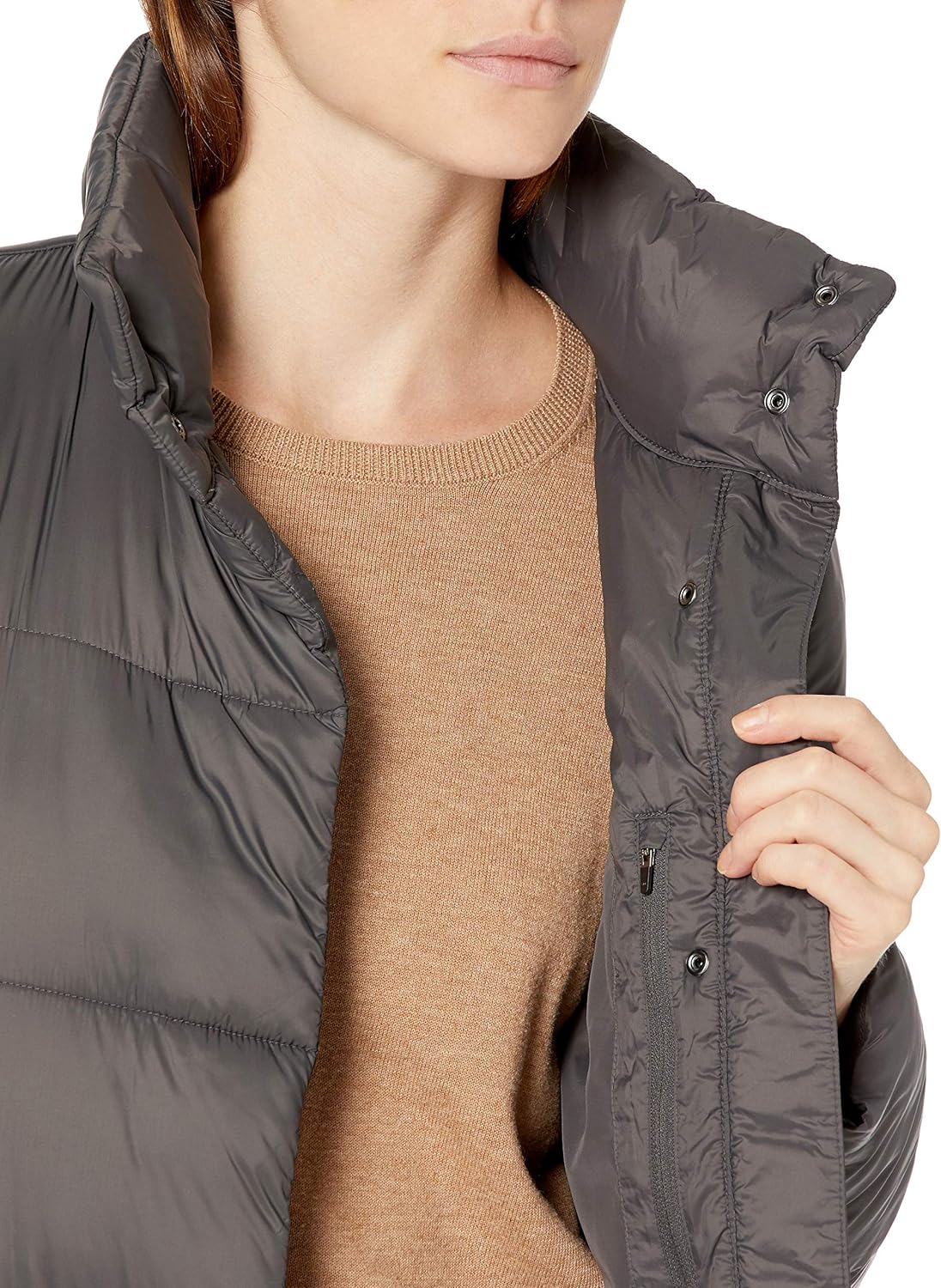 Women's Lightweight Water-Resistant Longer Length Cocoon Puffer Coat