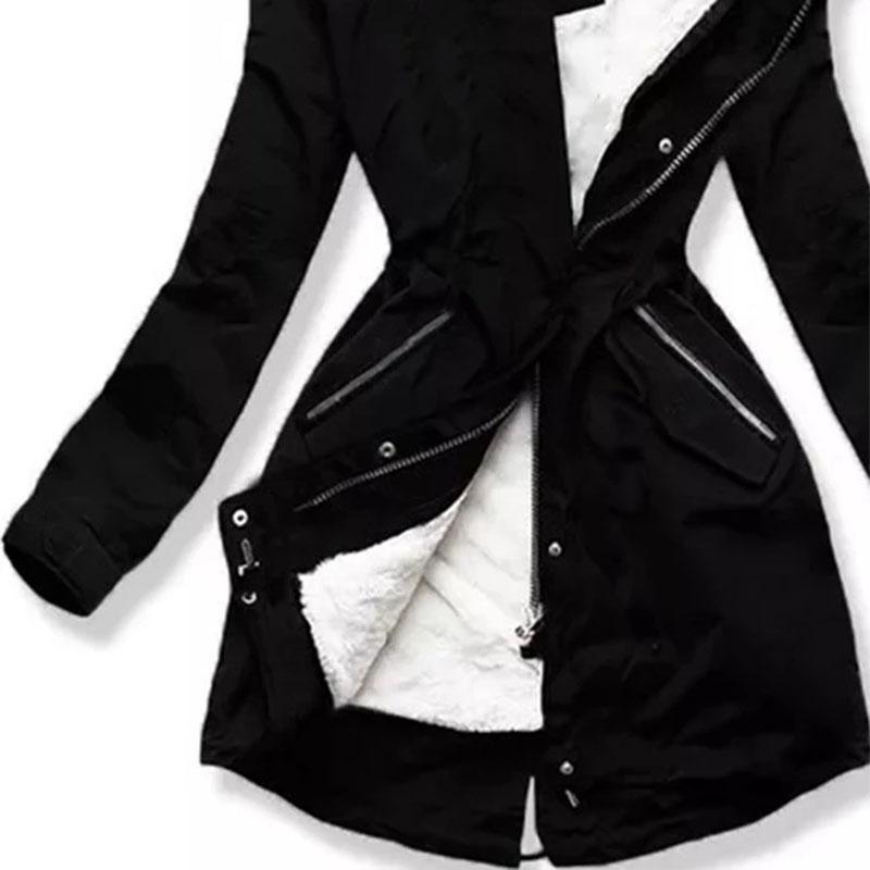 Hooded Warm Plus Fleece Parka Coat