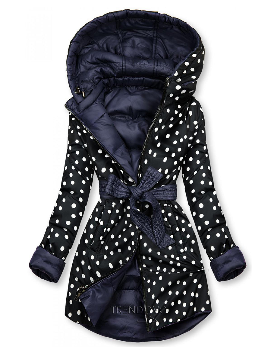 Ladies double-sided parka coat