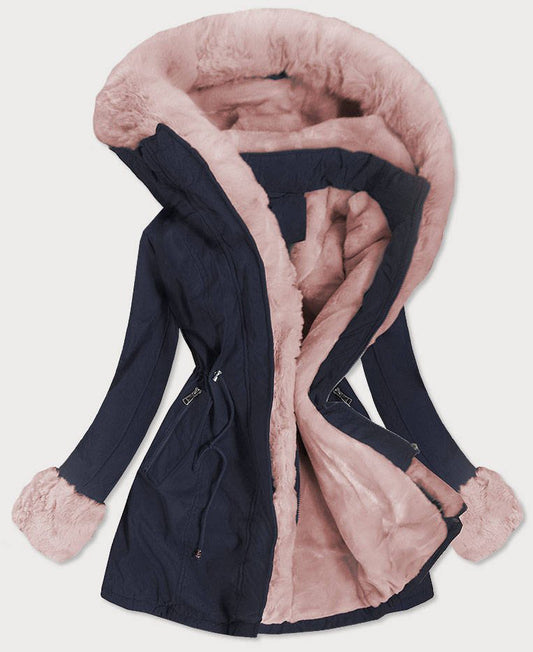 Parka with detachable fur C