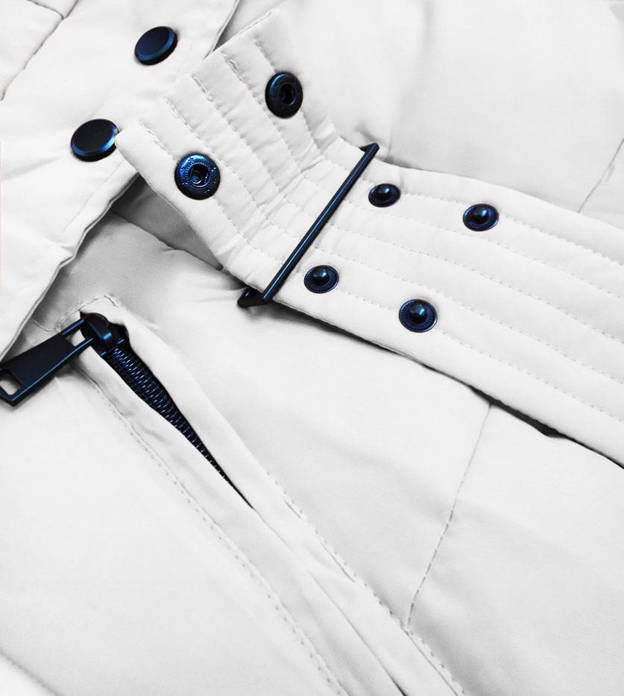 WOMEN'S SHORT WINTER HOODED JACKET WHITE