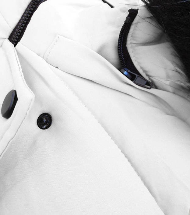 WOMEN'S SHORT WINTER HOODED JACKET WHITE