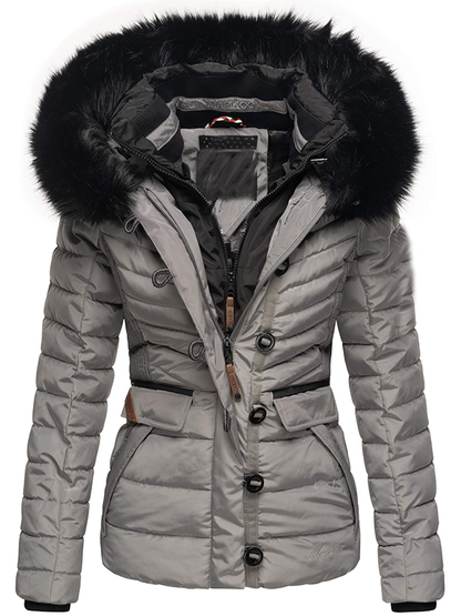 Ladies winter short parka coat