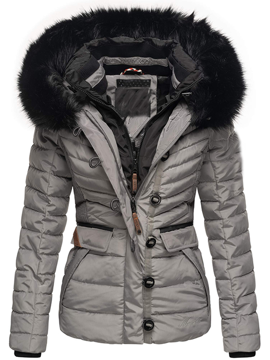 Ladies winter short parka coat