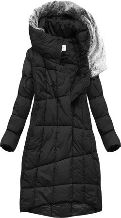 WOMEN'S LONG WINTER JACKET WITH BLACK HOOD