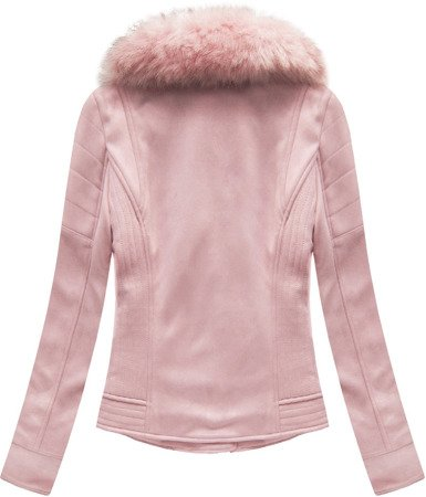 WOMEN'S SUEDE RAMONES WITH A POWDER -PINK FUR