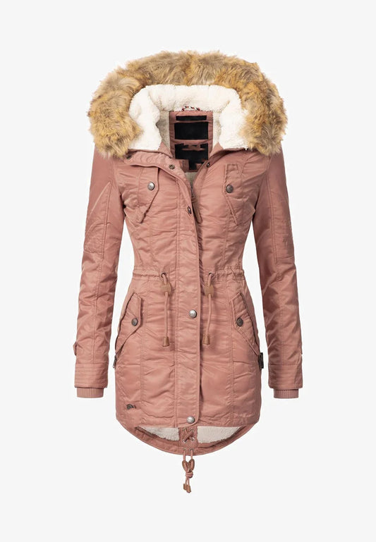 Women's padded parka coat black