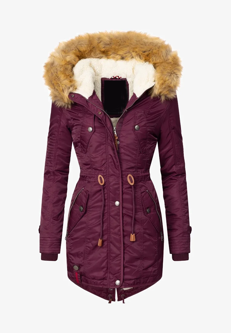 Women's padded parka coat black