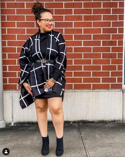 Women's Shawl Wrap Poncho Ruana Cape Open Front Cardigan Shawls for Fall Winter