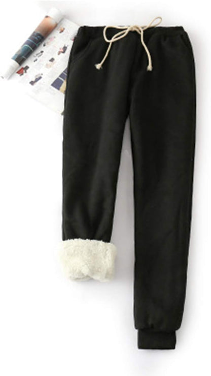 Women's Winter Warm Athletic Sweatpants Sherpa Lined Joggers Fleece Pants