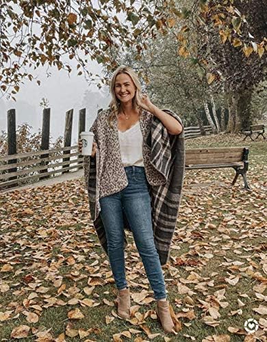 Women's Shawl Wrap Poncho Ruana Cape Open Front Cardigan Shawls for Fall Winter