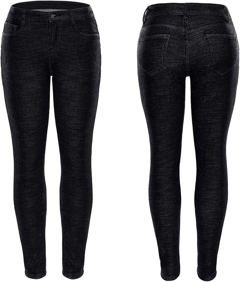 Women's Winter Fleece Lined Sherpa Thermal Skinny Pants Casual Warm Trousers